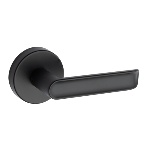 Round Rose Lever Matte Black