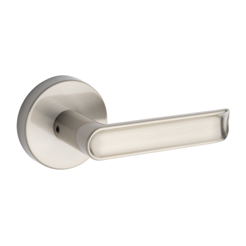 Round Rose Lever Satin Nickel