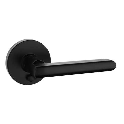 Round Rose Lever Matte Black