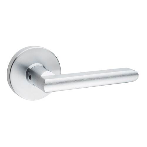 Round Rose Lever Satin Chrome