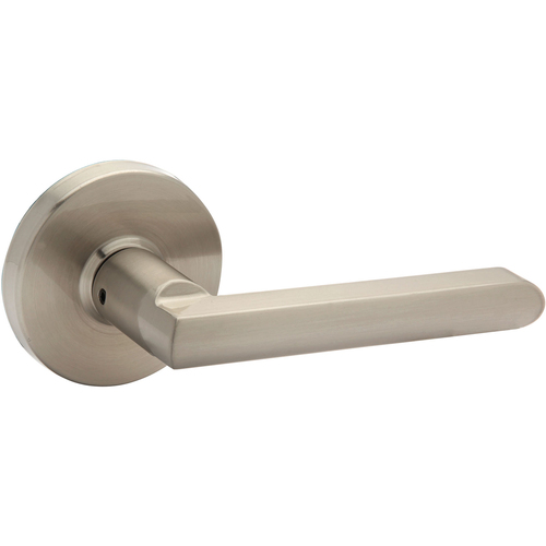 Round Rose Lever Satin Nickel