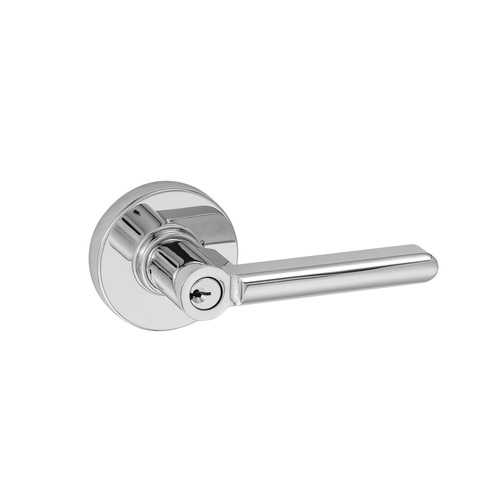 Round Rose Lever Polished Chrome