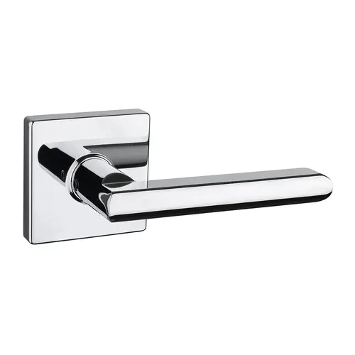 Square Rose Lever Polished Chrome