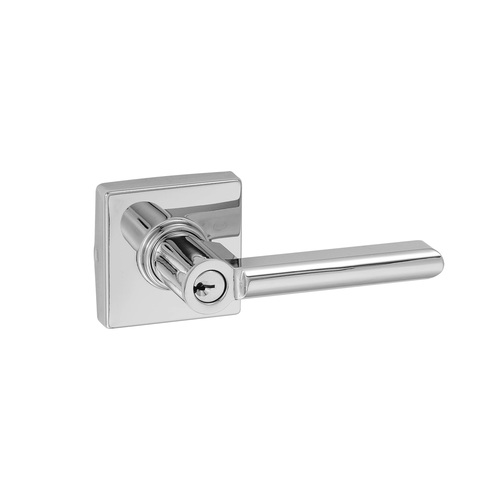 Square Rose Lever Polished Chrome