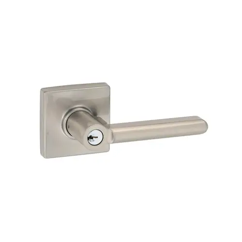 Square Rose Lever Satin Nickel