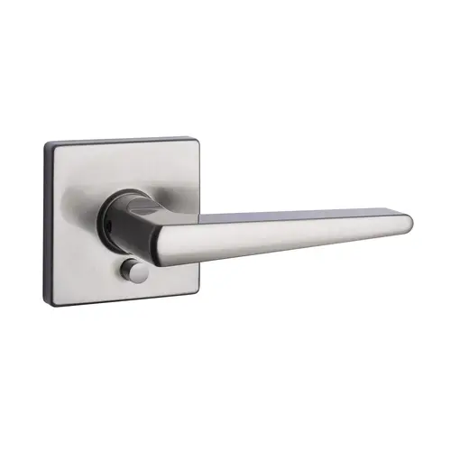 Square Rose Lever Satin Nickel