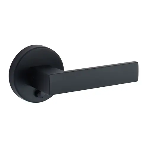 Round Rose Lever Matte Black