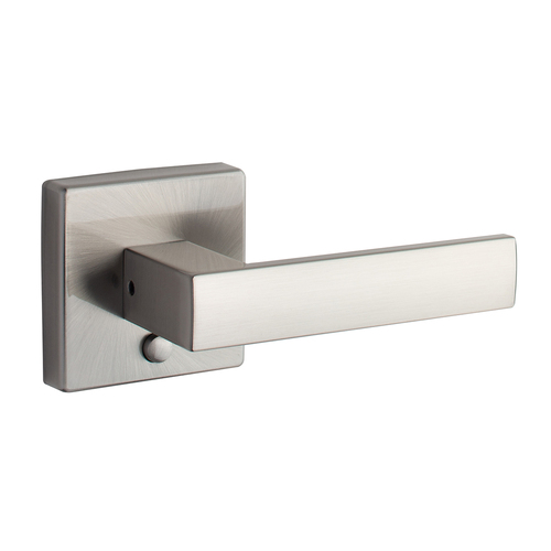 Square Rose Lever Satin Nickel