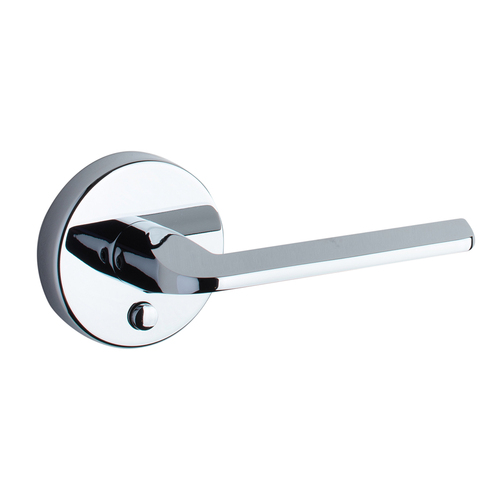 Round Rose Lever Polished Chrome