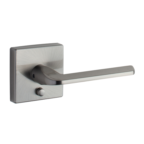 Square Rose Lever Satin Nickel