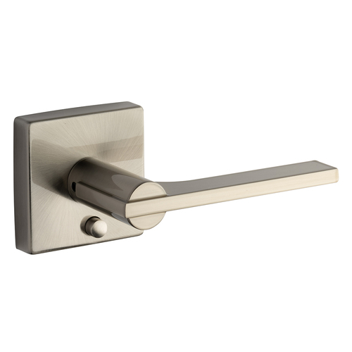 Square Rose Lever Satin Nickel