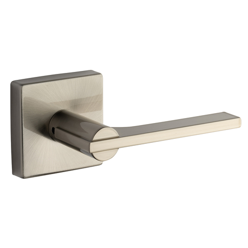 Square Rose Lever Satin Nickel