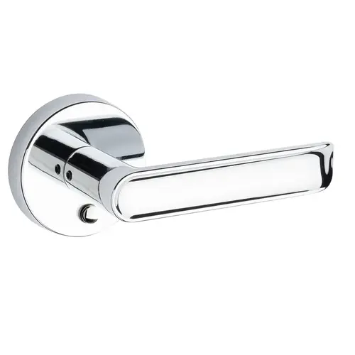 Round Rose Lever Polished Chrome