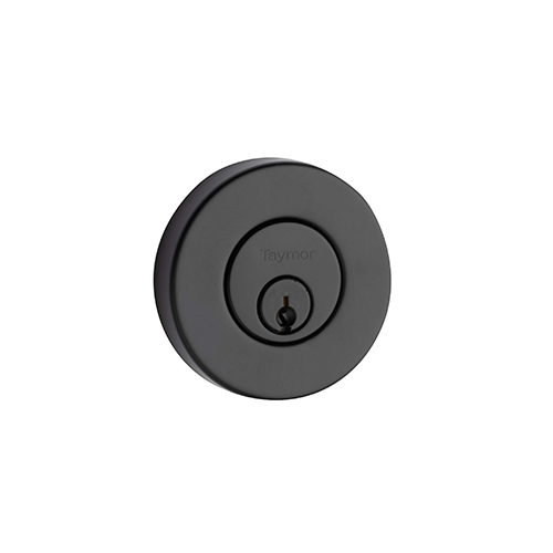 Round Flush Deadbolt Matte Black