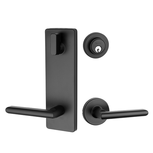 TAYMOR 30-INTRD64BLK Round Rose Interconnected Lock Matte Black