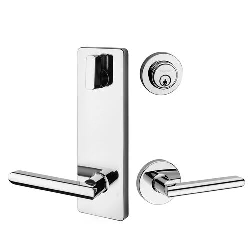 TAYMOR 30-INTRD64PC Round Rose Interconnected Lock Polished Chrome