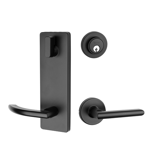 TAYMOR 30-INTRD6664BLK Round Rose Interconnected Lock Matte Black