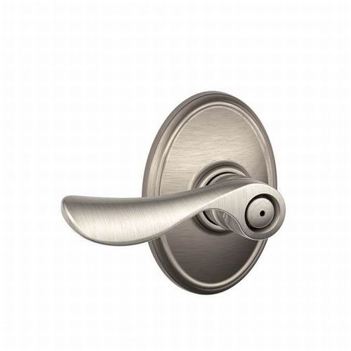 Champagne Lever with Wakefield Rose Privacy Lock with 16080 Latch and 10027 Strike Satin Nickel Finish