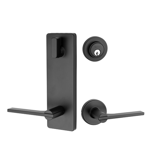 TAYMOR 30-INTRD74BLK Round Rose Interconnected Lock Matte Black