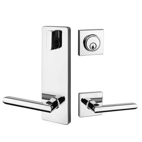 Square Rose Interconnected Lock Polished Chrome