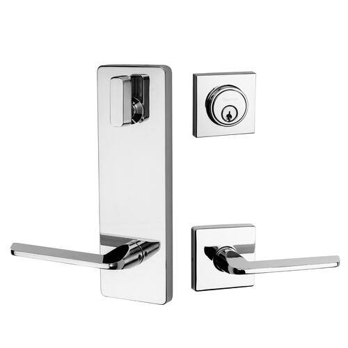 Square Rose Interconnected Lock Polished Chrome