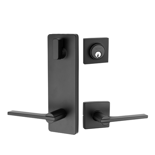 Square Rose Interconnected Lock Matte Black