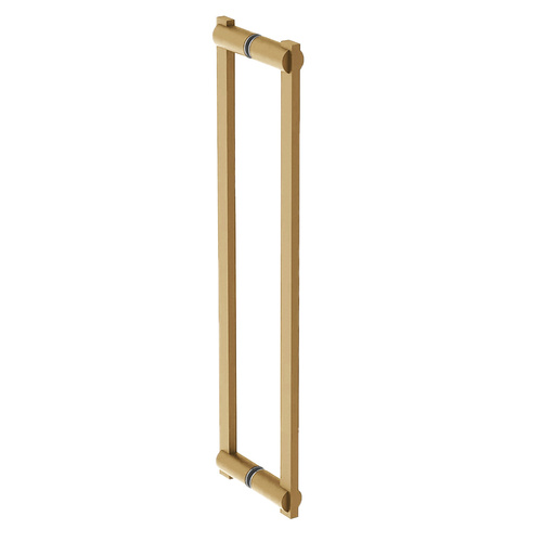 Double Shower Door Handle Brushed Brass