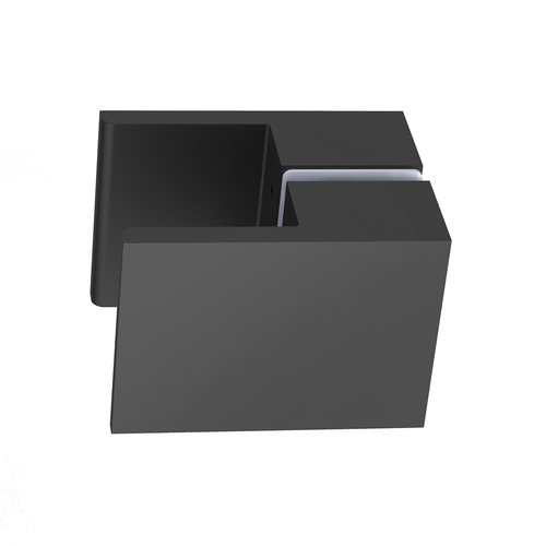 Double Shower Door Pull Standard Finish - Matte Black