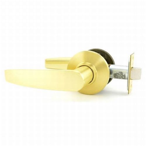 S Series Passage Jupiter with 16-203 Latch 10-001 Strike Satin Brass Finish