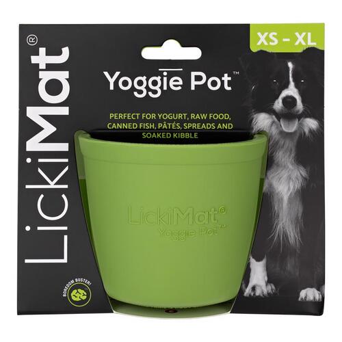 INNOVATIVE PET PRODUCTS PTY LTD LM5301GN-DR Slow Feeder Yoggie Pot Green Rubber For Dogs Green