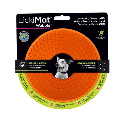 INNOVATIVE PET PRODUCTS PTY LTD LM5801OR-DR Slow Feeder Wobble Orange Rubber For Dogs Orange