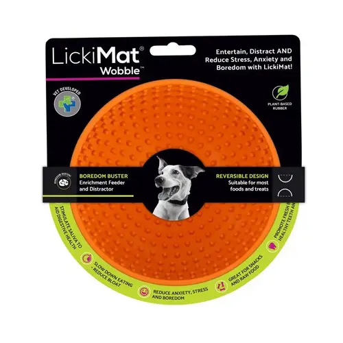 INNOVATIVE PET PRODUCTS PTY LTD LM5801OR-DR Slow Feeder Wobble Orange Rubber For Dogs Orange