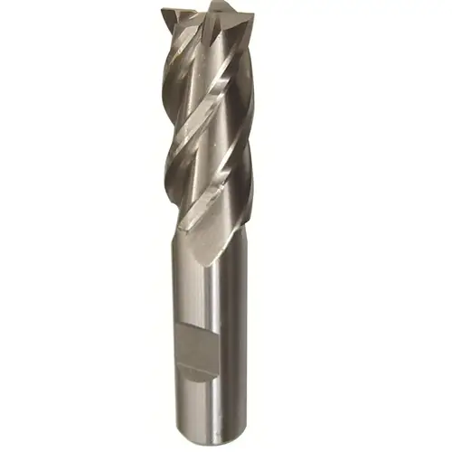 1-7/8" HSS 4 Flute Single End End Mill 1-7/8" Size 2" Flute 1-7/8" Mill Uncoated (Bright)