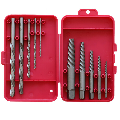 Brixwell SEEZS16WDRL Carbon Steel Screw Extractor Set with Drills