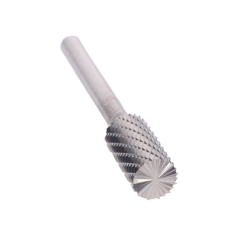 Brixwell CBSB16 Cylindrical End Cut Carbide Bur 2-1/2" Overall 1/4" Shank Uncoated (Bright)