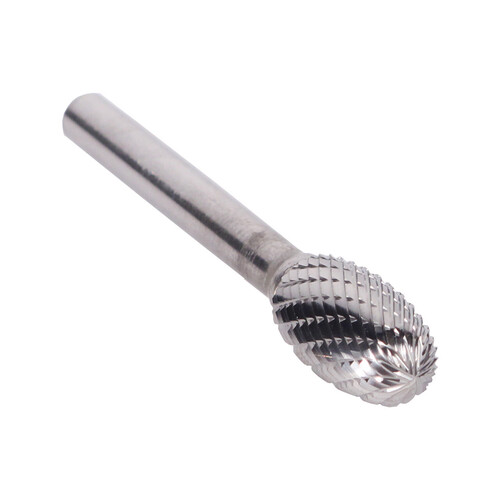 Brixwell CBSE3 Oval Carbide Bur 2-3/8" Overall 1/4" Shank Uncoated (Bright)