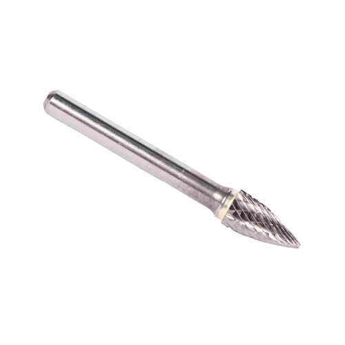 Brixwell CBSG13 Tree Pointed End Carbide Bur 2-1/2" Overall 1/4" Shank Uncoated (Bright)