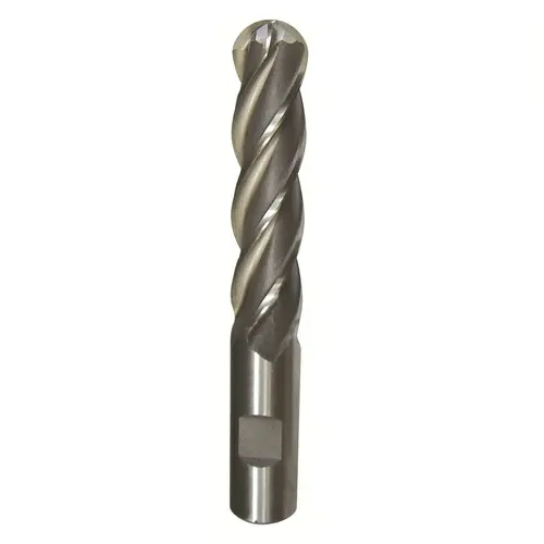 1-1/4" HSS 4 Flute Single End Ball End Mill 1-1/4" Size 2-1/2" Flute 1-1/4" Mill Uncoated (Bright)