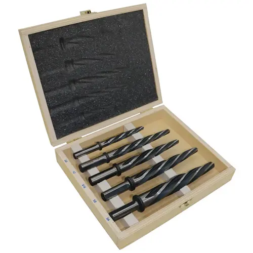 Brixwell RMHSSB5P 5 Piece Bridge Construction Reamer Set in Wooden Case