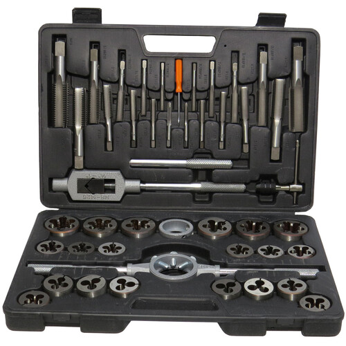 Carbon Steel NC and NF Tap and Die Set Uncoated (Bright)