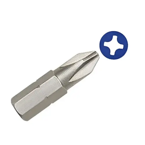 P1 Insert Bit with 1/4 hex shank P1 Size 1" Overall Uncoated (Bright)