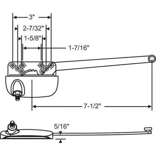 Single Arm Casement Operator Truth Right Hand Handle Sold Seperately