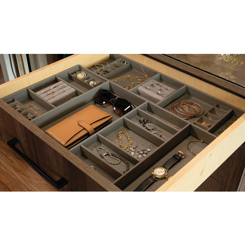 Top Tray, TAG Contour Drawer Organizer Kits 22 1/2" For 24" wide drawers, oyster Oyster