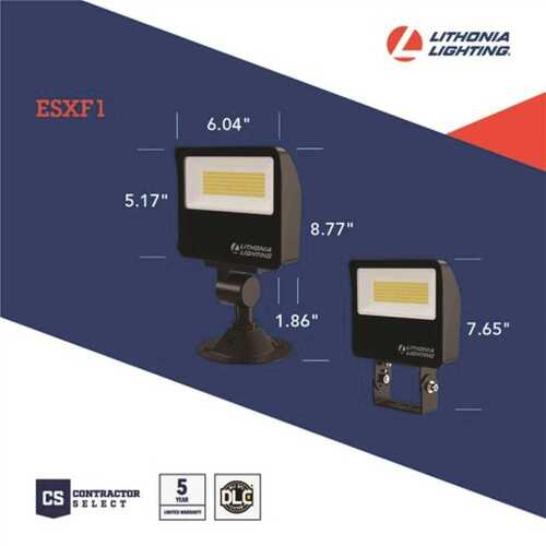 Contractor Select ESXF1 Bronze Outdoor Integrated LED Flood Light with Switchable Lumens and CCT