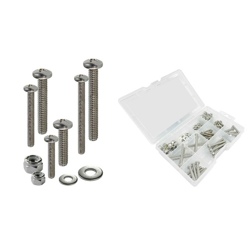 T-H Marine Supplies LLC BE-HA-54449-DP Stainless Steel Pan Head Machine Phillips Screw Kit - 144 pcs