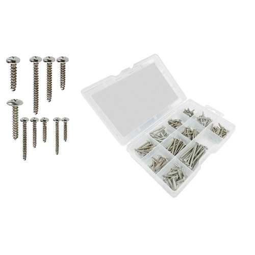 T-H Marine Supplies LLC BE-HA-54451-DP Stainless Steel Pan Head Phillips Head Tapping Screws Kit - 170 pcs