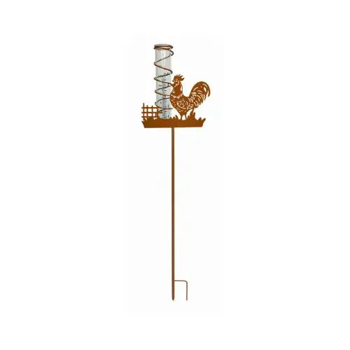 HEADWIND CONSUMER PRODUCTS 860-2021 Rooster Rain Gauge, Metal, Staked