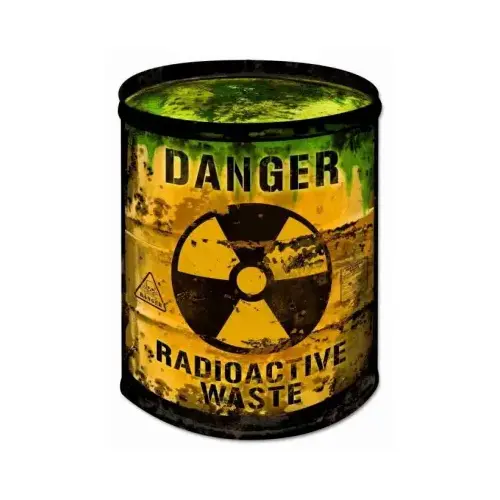 HEADWIND CONSUMER PRODUCTS 860-3040 3D Embossed Metal "Radioactive Waste" Sign, Indoor/Outdoor Use