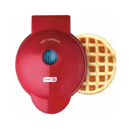 Rise by Dash DMW001RD Mini 4-In. Waffle Maker, Red