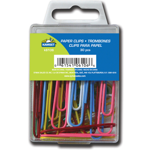 2" Paper Clips ASST Colors pack of 30